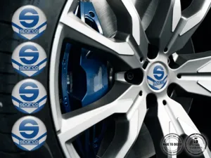 Sparco Radaufkleber Stil Rennsport-Silikon-Badges